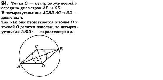 Геометрия 8 класс (для русских школ) Мерзляк А.Г., Полонский В.Б., Якир М.С. Задание 94