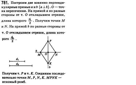 Геометрия 8 класс (для русских школ) Бевз Г.П., Бевз В.Г. Задание 781