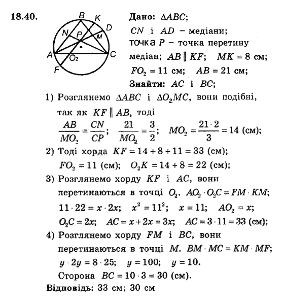 Геометрія 8. Для класів з поглибленним вивченням математики Мерзляк А.Г., Полонський В.Б., Якір М.С. Задание 1840