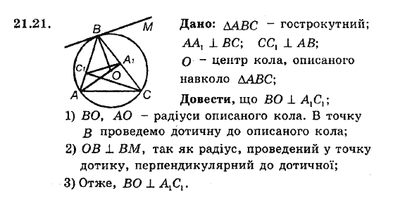 Геометрія 8. Для класів з поглибленним вивченням математики Мерзляк А.Г., Полонський В.Б., Якір М.С. Задание 2121