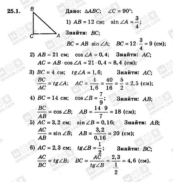 Геометрія 8. Для класів з поглибленним вивченням математики Мерзляк А.Г., Полонський В.Б., Якір М.С. Задание 251