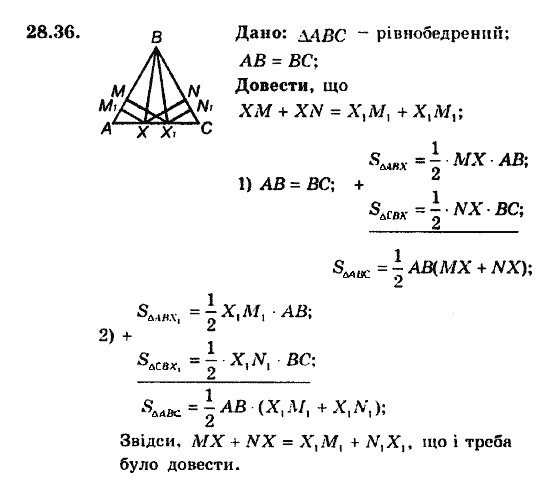Геометрія 8. Для класів з поглибленним вивченням математики Мерзляк А.Г., Полонський В.Б., Якір М.С. Задание 2836