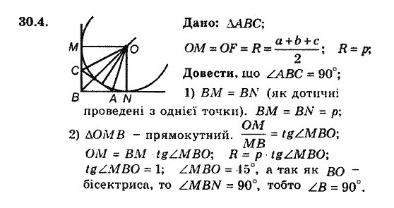 Геометрія 8. Для класів з поглибленним вивченням математики Мерзляк А.Г., Полонський В.Б., Якір М.С. Задание 304