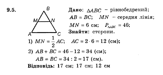 Геометрія 8. Для класів з поглибленним вивченням математики Мерзляк А.Г., Полонський В.Б., Якір М.С. Задание 95