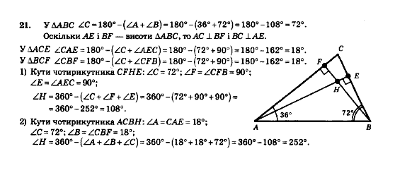 Геометрія 8 клас Мерзляк А.Г., Полонський В.Б., Якір М.С. Задание 21