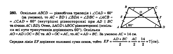 Геометрія 8 клас Мерзляк А.Г., Полонський В.Б., Якір М.С. Задание 260