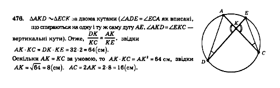 Геометрія 8 клас Мерзляк А.Г., Полонський В.Б., Якір М.С. Задание 476