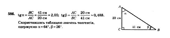 Геометрія 8 клас Мерзляк А.Г., Полонський В.Б., Якір М.С. Страница 586