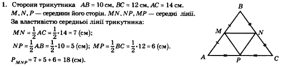 Геометрія 8 клас. Збірник Мерзляк А.Г., Полонський В.Б.,  Рабінович Ю.М., Якір М.С. Вариант 1