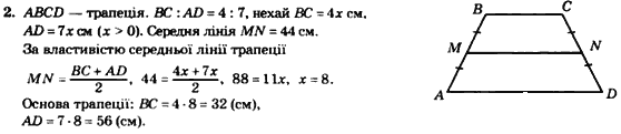 Геометрія 8 клас. Збірник Мерзляк А.Г., Полонський В.Б.,  Рабінович Ю.М., Якір М.С. Вариант 2