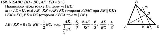 Геометрія 8 клас. Збірник Мерзляк А.Г., Полонський В.Б.,  Рабінович Ю.М., Якір М.С. Вариант 152