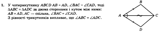 Геометрія 8 клас. Збірник Мерзляк А.Г., Полонський В.Б.,  Рабінович Ю.М., Якір М.С. Вариант 1