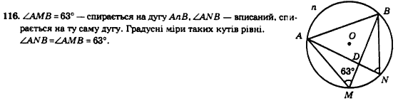 Геометрія 8 клас. Збірник Мерзляк А.Г., Полонський В.Б.,  Рабінович Ю.М., Якір М.С. Вариант 116