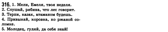 Російська мова 8 клас Малихіна О.В. Задание 316