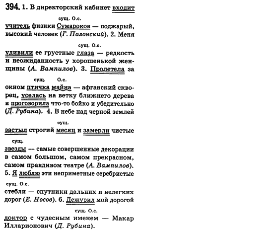 Російська мова 8 клас Малихіна О.В. Задание 394