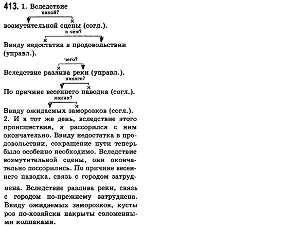Російська мова 8 клас Малихіна О.В. Задание 413