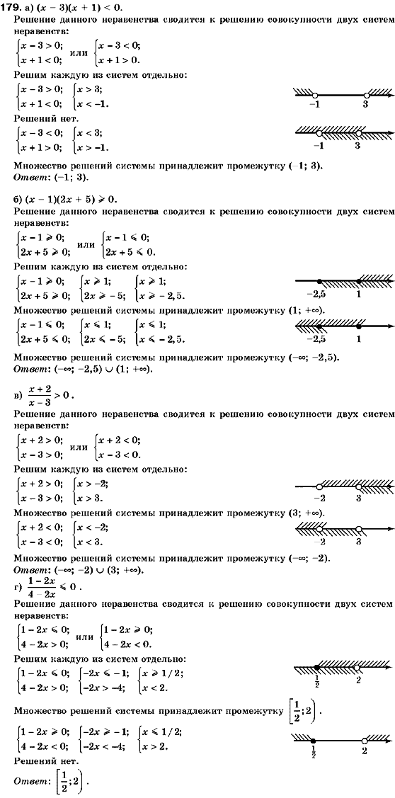 Алгебра 9 класс (для русских школ) Кравчук В., Пидручная М., Янченко Г. Задание 179