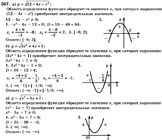 Алгебра 9 класс (для русских школ) Кравчук В., Пидручная М., Янченко Г. Задание 367