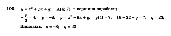 Алгебра 9 клас. Збірник задач і контрольних робіт Мерзляк А.Г., Полонський В.Б., Рабінович Ю.М., Якір М.С. Вариант 100