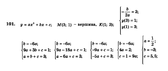 Алгебра 9 клас. Збірник задач і контрольних робіт Мерзляк А.Г., Полонський В.Б., Рабінович Ю.М., Якір М.С. Вариант 101