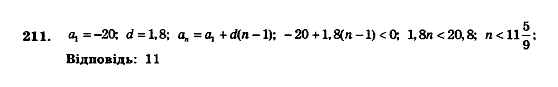 Алгебра 9 клас. Збірник задач і контрольних робіт Мерзляк А.Г., Полонський В.Б., Рабінович Ю.М., Якір М.С. Вариант 211