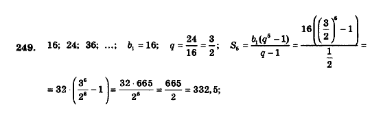Алгебра 9 клас. Збірник задач і контрольних робіт Мерзляк А.Г., Полонський В.Б., Рабінович Ю.М., Якір М.С. Вариант 249