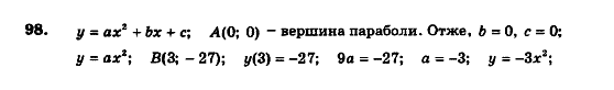 Алгебра 9 клас. Збірник задач і контрольних робіт Мерзляк А.Г., Полонський В.Б., Рабінович Ю.М., Якір М.С. Вариант 98