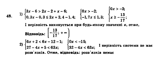 Алгебра 9 клас. Збірник задач і контрольних робіт Мерзляк А.Г., Полонський В.Б., Рабінович Ю.М., Якір М.С. Вариант 48