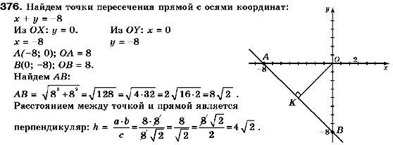 Геометрия 9 класс (для русских школ) Мерзляк А.Г., Полонский В.Б., Якир М.С. Задание 376