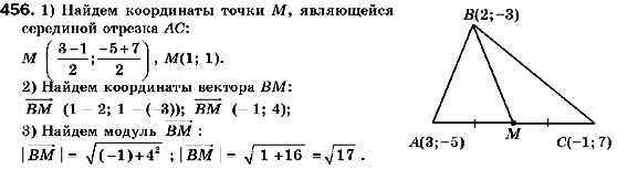 Геометрия 9 класс (для русских школ) Мерзляк А.Г., Полонский В.Б., Якир М.С. Задание 456