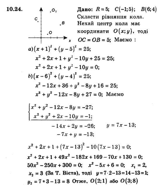 Геометрія 9 для класів з поглибленим вивченням математики Мерзляк А.Г., Полонський В.Б., Якір М.С. Задание 1024