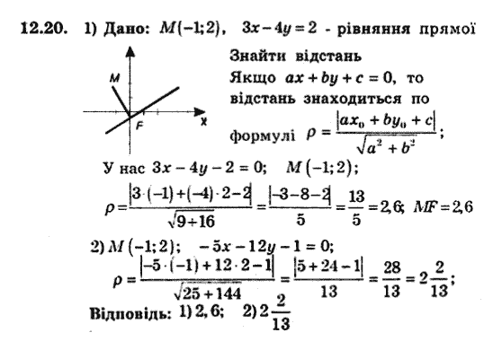 Геометрія 9 для класів з поглибленим вивченням математики Мерзляк А.Г., Полонський В.Б., Якір М.С. Задание 1220