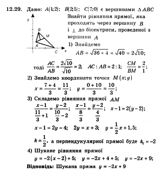 Геометрія 9 для класів з поглибленим вивченням математики Мерзляк А.Г., Полонський В.Б., Якір М.С. Задание 1229