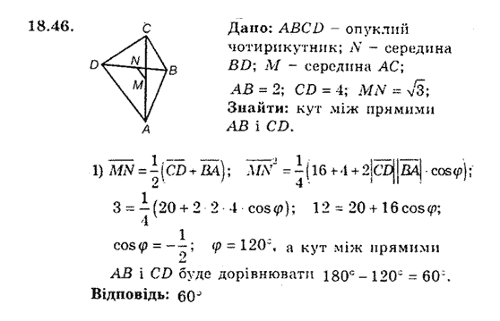 Геометрія 9 для класів з поглибленим вивченням математики Мерзляк А.Г., Полонський В.Б., Якір М.С. Задание 1846