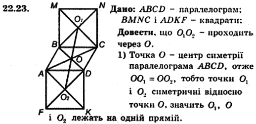 Геометрія 9 для класів з поглибленим вивченням математики Мерзляк А.Г., Полонський В.Б., Якір М.С. Задание 2223