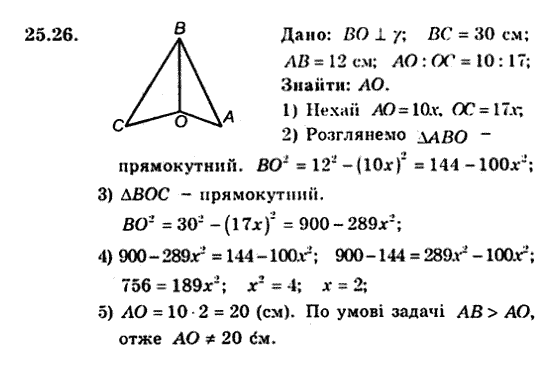 Геометрія 9 для класів з поглибленим вивченням математики Мерзляк А.Г., Полонський В.Б., Якір М.С. Задание 2526