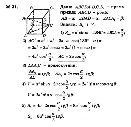 Геометрія 9 для класів з поглибленим вивченням математики Мерзляк А.Г., Полонський В.Б., Якір М.С. Задание 2631