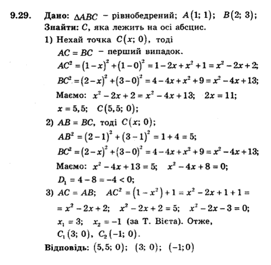 Геометрія 9 для класів з поглибленим вивченням математики Мерзляк А.Г., Полонський В.Б., Якір М.С. Задание 929
