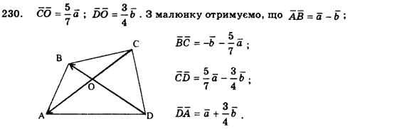 Геометрія 9 клас. Збірник задач і контрольних робіт Мерзляк А.Г., Полонський В.Б., Рабінович Ю.М., Якір М.С. Вариант 230