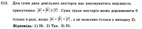 Геометрія 9 клас. Збірник задач і контрольних робіт Мерзляк А.Г., Полонський В.Б., Рабінович Ю.М., Якір М.С. Вариант 213