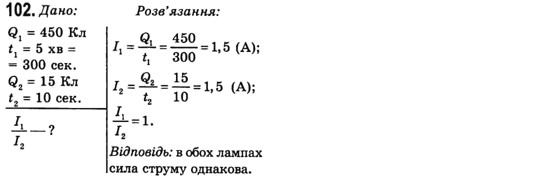 Фізика 9 клас Сиротюк В.Д. Задание 102