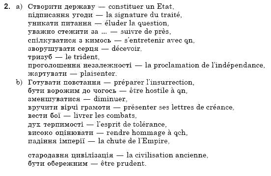 Французька мова, 9 клас О.Т. Тимченко Задание 2