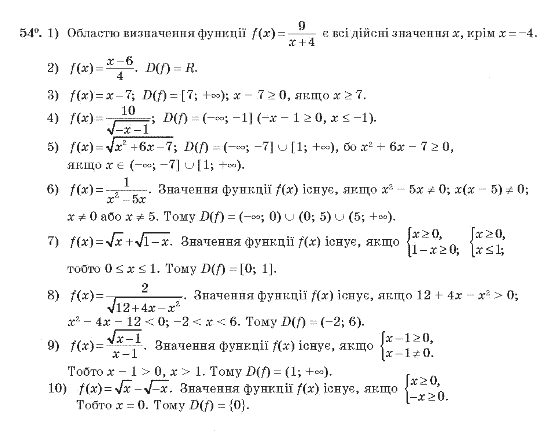 Алгебра 10 клас (Академічний рівень) Мерзляк А.Г. Задание 54