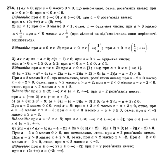 Алгебра 10 клас (Профільний рівень) Мерзляк А.Г., Номіровський Д,А., Полонський В.Б., Якір М.С. Задание 274