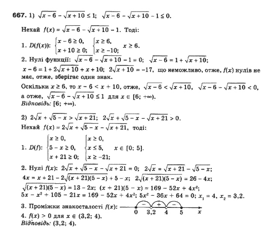 Алгебра 10 клас (Профільний рівень) Мерзляк А.Г., Номіровський Д,А., Полонський В.Б., Якір М.С. Задание 667