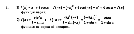 Алгебра і початки аналізу (збірник задач і контрольних робіт) Мерзляк А.Г., Полонський В.Б., Рабінович Ю.М., Якір М.С. Вариант 4