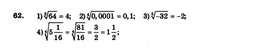 Алгебра і початки аналізу (збірник задач і контрольних робіт) Мерзляк А.Г., Полонський В.Б., Рабінович Ю.М., Якір М.С. Вариант 62