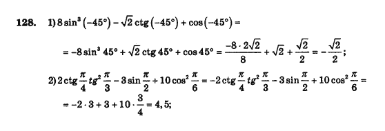 Алгебра і початки аналізу (збірник задач і контрольних робіт) Мерзляк А.Г., Полонський В.Б., Рабінович Ю.М., Якір М.С. Вариант 128