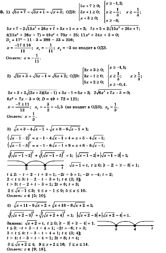 Алгебра 10 класс. Академический уровень (для русских школ) Нелин Е.П. Задание 8