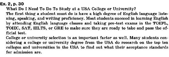 Робочий зошит з англійської мови 10 клас О.Д. Карпюк Задание p30